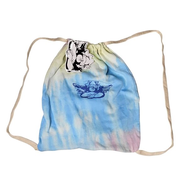 Boys Lie Unreleased Cotton Candy Tie-Dye Drawstring Backpack NWT w/ Sticker - Picture 1 of 5